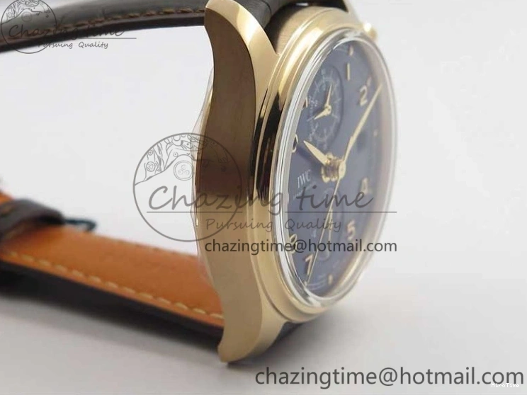 MIROTIME 0108 Portugieser Chrono  42 IW390406 RG ZF 1:1 Best Edition Blue Dial on Brown Leather Strap A Durable 7129